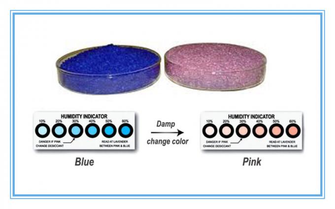 Moisture Absorber Silica Gel Color Indicator , Blue Silicone Gel Beads Desiccant